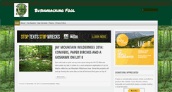 Desktop Screenshot of bushwhackingfool.com